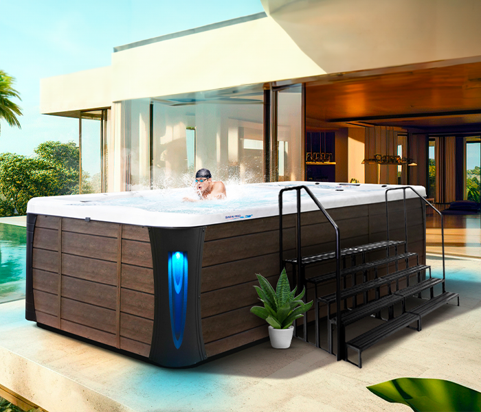 Calspas hot tub being used in a family setting - Tustin